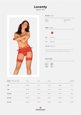 Пояс для чулок Obsessive Loventy S/M