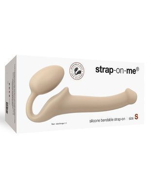 Безремневой страпон Strap-On-Me Flesh S, полностью регулируемый, диаметр 2,7см, Телесный