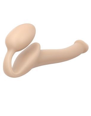 Безремневой страпон Strap-On-Me Flesh S, полностью регулируемый, диаметр 2,7см, Телесный