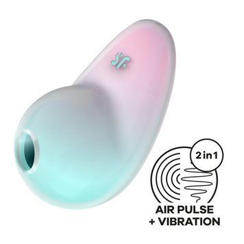 Вакуумний стимулятор з вібрацією Satisfyer Pixie Dust Mint/Pink