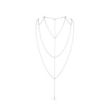 Цепочка для спины Bijoux Indiscrets Magnifique Back and Cleavage Chain - Silver, украшение для тела, Серебристый