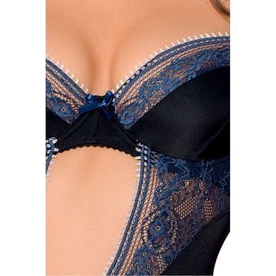 Корсет із пажами GISELE CORSET black XXL/XXXL &mdash; Passion Exclusive, трусики, Черный