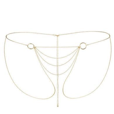 Ланцюжок-трусики Bijoux Indiscrets Magnifique Bikini Chain &ndash; Gold, прикраса для тіла, Золотистый