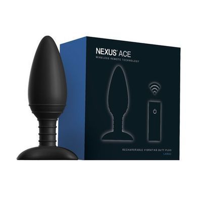 Анальная вибропробка Nexus ACE Large, с пультом ДУ, макс. диаметр 5см, Черный