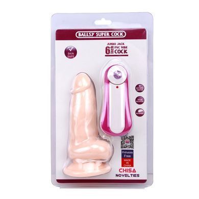 Вібратор з мошонкою на присоску Chisa Jumbo Jack