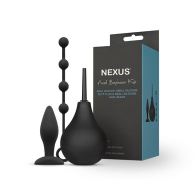 Набор новичка для анальной стимуляции Nexus ANAL BEGINNER KIT, спринцовка 224 мл, анальные бусы 20 м