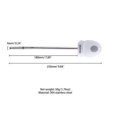 Уретральный зонд LOCKINK SEVANDA Vibrating & E-stim Metal Urethral Sounding - White