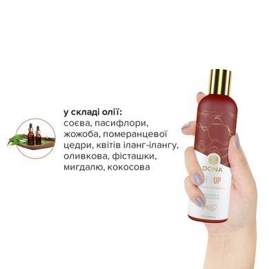 Натуральна масажна олія DONA Rev Up &ndash; Mandarin & Ylang YIang (120 мл) з ефірними оліями