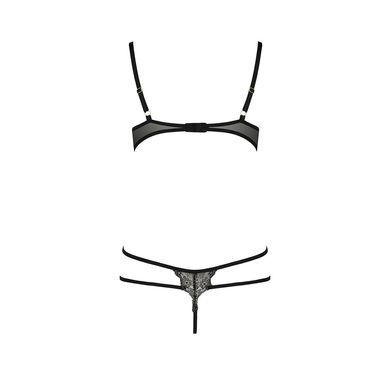 Боди монокини с открытой грудью VALERY BODY black L/XL - Passion Exclusive