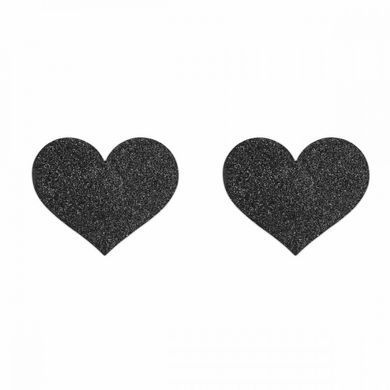 Украшение для грудей Flash - Heart Black Bijoux Indiscrets