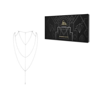 Цепочка для спины Bijoux Indiscrets Magnifique Back and Cleavage Chain - Silver, украшение для тела, Серебристый