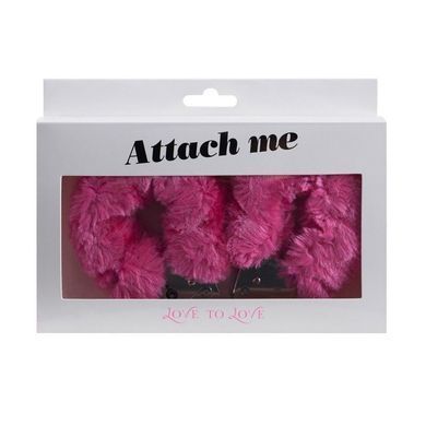 Наручники с плюшевой отделкой Love To Love ATTACH ME Pink, Розовый
