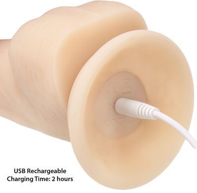 Фаллоимитатор с вибрацией и ротацией Naked ADDICTION James 8&Prime; Rotating & Vibrating Dong, пульт ДУ