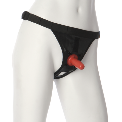 Трусики для страпона Doc Johnson Ultra Harness with Plug с креплением Vac-U-Lock, унисекс, Черный