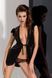 Пеньюар BRIDA PEIGNOIR black L/XL - Passion Exclusive, трусики, Черный