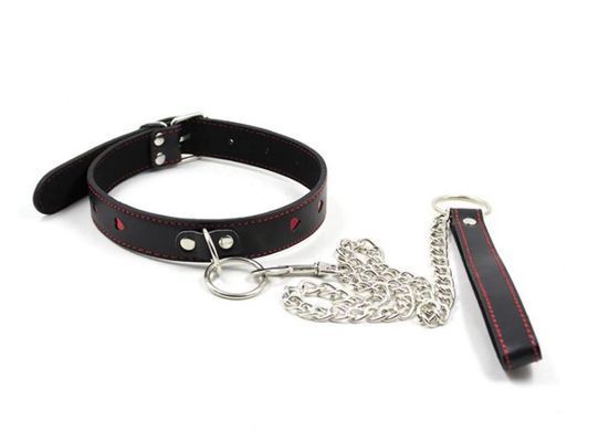 Ошейник&nbsp;с поводком Luxury Fetish Black$Heart