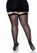 Leg Avenue Sheer backseam stockings + PLUS SI Black