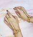Пара браслетов на запястье и палец Bijoux Indiscrets MAZE Hand Bracelet Harness Brown, экокожа