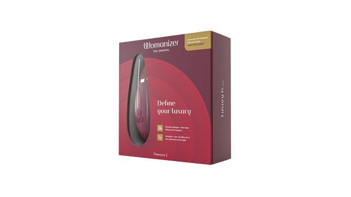 Вакуумный клиторальный стимулятор Womanizer Premium 2 - Bordeaux