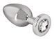 Анальна пробка з каменем You2Toys Jewel Buttplug, срібляста, Small