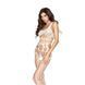 Бодистокинг Passion BS032 white, комбинезон, топ и крупная сетка, Белый