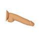 Фалоімітатор ADDICTION Dual Density Silicone Dildo Caramel 8&Prime;, присоска, діаметр 4,3 см, віброкуля в