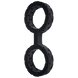 Наручники из силикона Doc Johnson The Cuffs Large - Black, хорошо тянутся, для рук и для ног, Черный
