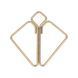Затискачі для сосків з важкою підвіскою LOCKINK Nipple Clamps with Heavy Pendant - Golden