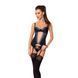 Корсет із пажами GISELE CORSET black XXL/XXXL &mdash; Passion Exclusive, трусики, Черный
