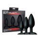 Набір анальних пробок Nexus Butt Plug Trio, макс. діаметр 3&ndash;4&ndash;5 см, Черный