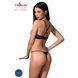 Комплект білизни QUENTRIS BIKINI black XXL/XXXL - Passion Exclusive, стрінги і напіввідкритий ліф