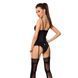 Корсет із пажами GISELE CORSET black XXL/XXXL &mdash; Passion Exclusive, трусики, Черный