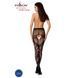 Эротические колготки-бодистокинг Passion S007 black, красивые ажурные колготки с вырезом, Черный