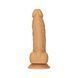 Фалоімітатор ADDICTION Dual Density Silicone Dildo Caramel 8&Prime;, присоска, діаметр 4,3 см, віброкуля в