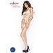 Бодистокинг Passion BS032 white, комбинезон, топ и крупная сетка, Белый