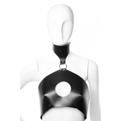 Бюстгалтер з круглим вирізом loveshop натуральна шкіра, ручна робота модель Armor 1 40-44 р
