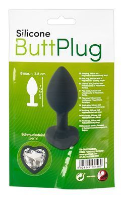 Анальна пробка з каменем You2Toys Silicone Butt Plug, силікон