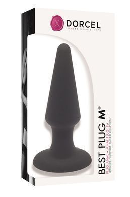 Анальна пробка Dorcel Best Plug M м'який soft-touch силікон, макс. діаметр 4,1см, Черный