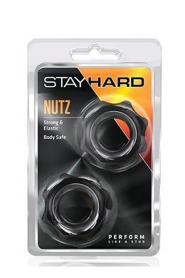 Набор эрекционных колец STAY HARD NUTZ BLACK