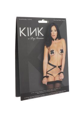 Leg Avenue Harness & wrist restraints Black O/S