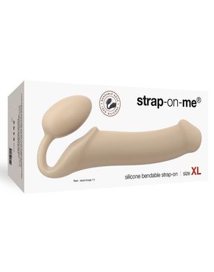 Безремневой страпон Strap-On-Me Flesh XL, полностью регулируемый, диаметр 4,5см, Телесный