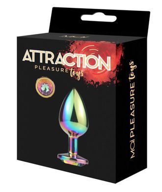Металлическая анальная пробка MAI Attraction Toys №74 Rainbow