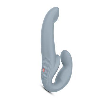 Безременный страпон с вибрацией Fun Factory SHARE VIBE PRO cool grey, регулируемый