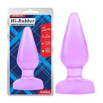 Анальна&nbsp;пробка&nbsp;велика&nbsp;Chisa Hi-Rubber, фіолетова