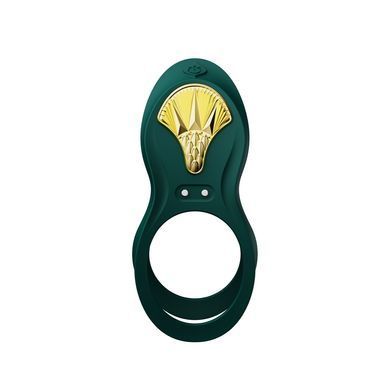 Смарт-эрекционное кольцо Zalo BAYEK Turquoise Green, двойное с вводимой частью, пульт ДУ