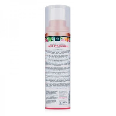 Олія для масажу їстівна з ароматом та смаком полуниці,100 мл Exotiq Massage Oil Sweet Strawberry