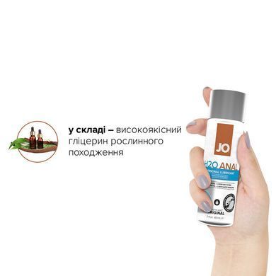 Анальная смазка System JO ANAL H2O - ORIGINAL (60 мл) на водной основе, растительный глицерин