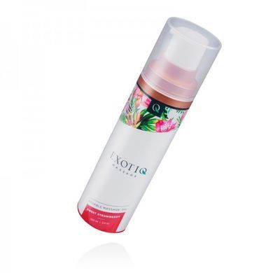 Олія для масажу їстівна з ароматом та смаком полуниці,100 мл Exotiq Massage Oil Sweet Strawberry