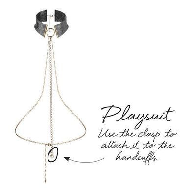Намисто-комір Bijoux Indiscrets Desir Metallique Collar - Black, Черный