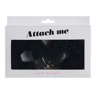 Наручники с плюшевой отделкой Love To Love ATTACH ME Black, Черный